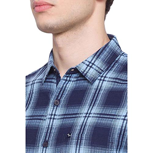 Image of Spykar Men's Checked Slim Fit Shirt