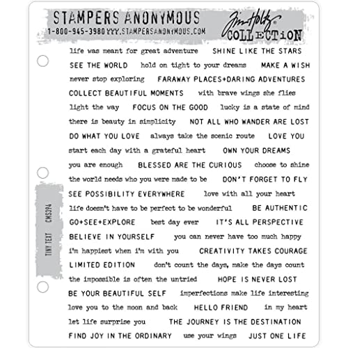 Tim Holtz Stampers Anonymous Tiny Text Bundle #TOP26