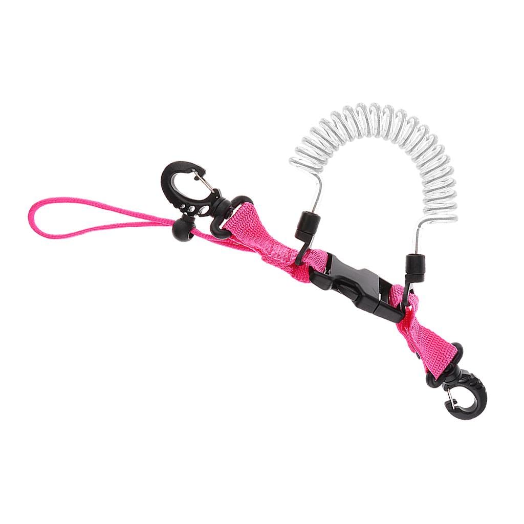 bnf® Scuba Diving Elastic Spring Coil Torch Lanyard Quick Release Buckle Pink B | Water Sports | Scuba & Snorkeling | Other Scuba & Snorkeling-image-4