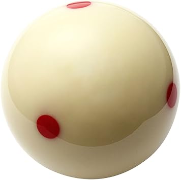 Red Dot Cue Ball، AAA-Grade PRO 6 Dot Billiard Practice Training Measle Que Ball - 2 1/4"