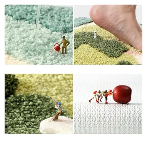 Tapis de sol de salle de bain irrégulier Flower Shadow lavable
