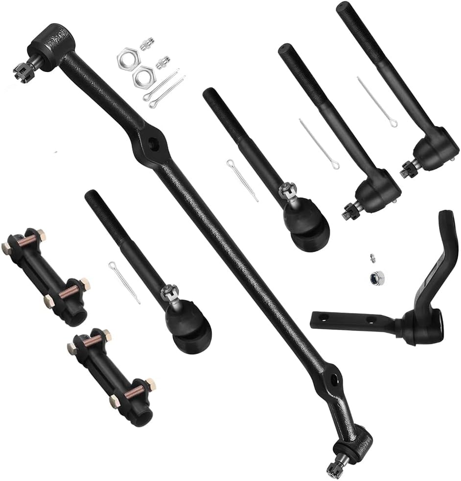 SCITOO 8pcs Front Inner Outer Tie Rod End Idler Arm Center Link fit for Chevy Impala Caprice Commercial Chassis for Buick LeSabre Roadmaster Electra for Cadillac DeVille for Pontiac Bonneville