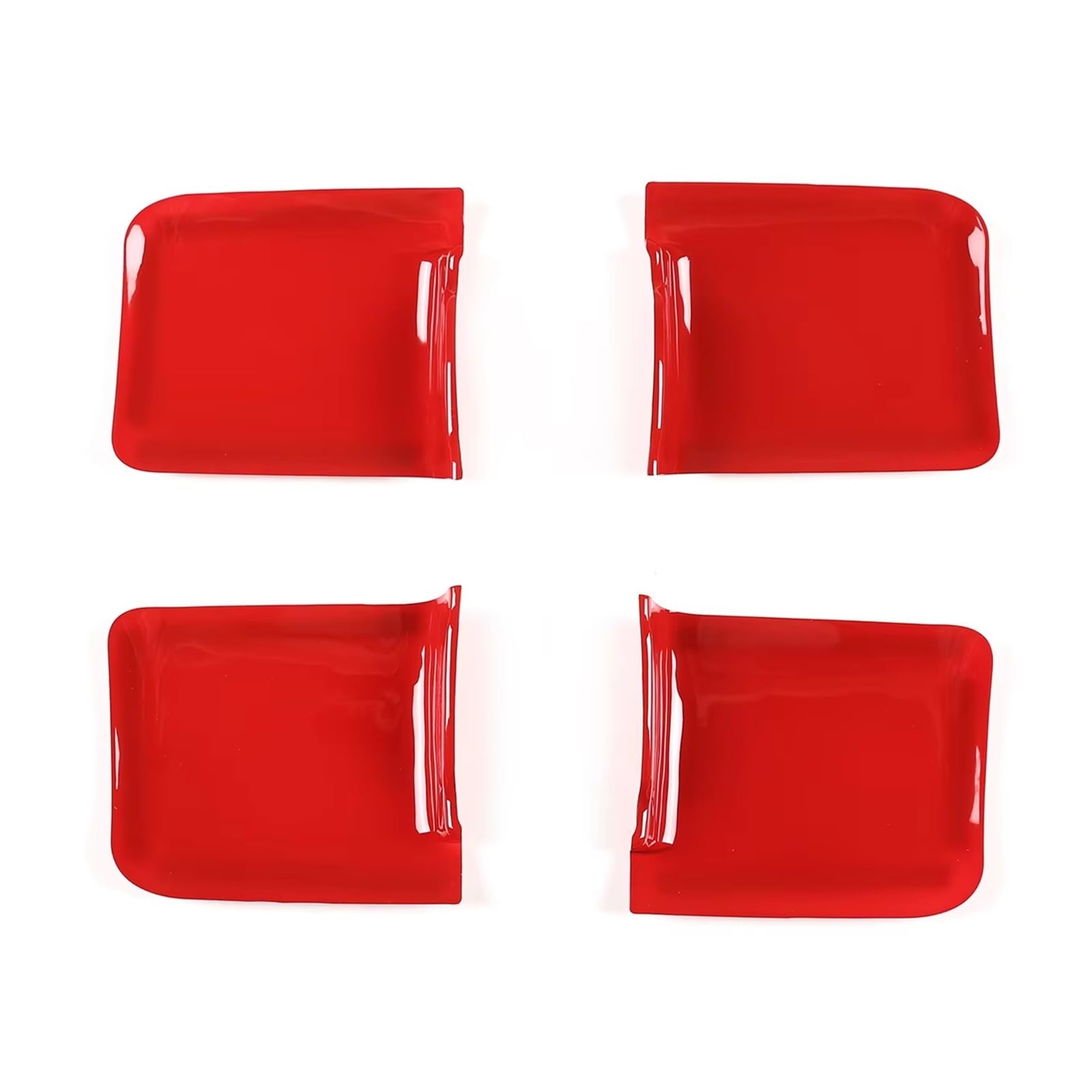 Interior Trim for 2007-2021 for Toyota for Tundra/for Sequoia ABS Inner Door Bowl Protective Cover Sticker Car Interior Accessories Cover Trim Sticker(Red)