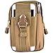 Bolsa Táctico Militar,Táctico Bolsa de Cintura de Molle Impermeable Unisex Al Aire Libre Portátil Bolsa de Riñonera Táctico Bolso Cintura Deportes(Caqui)