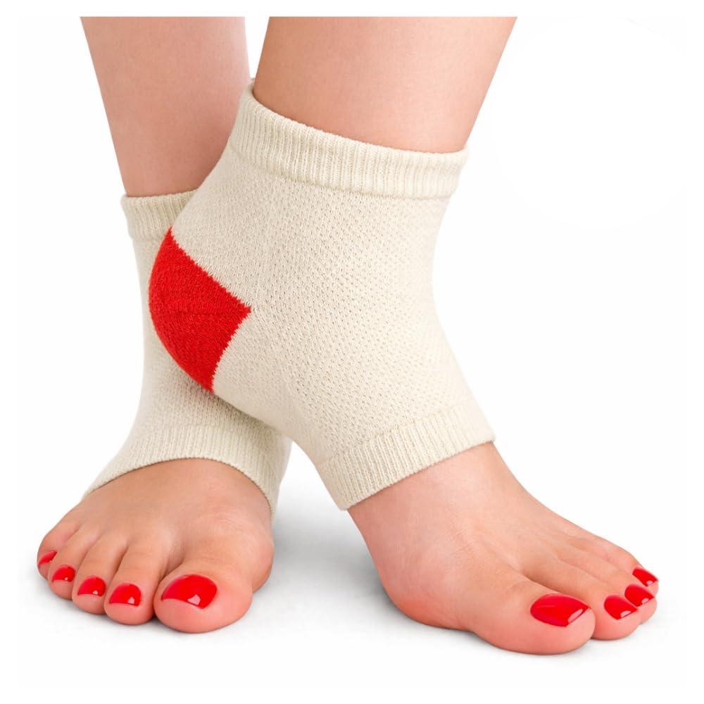100 Percent Pure Cotton Neuropathy Socks for Women & Men | Toeless Compression Foot Socks for Peripheral Neuropathy, Diabetic & Arthritis Pain Relief | Anti-Crack Heel Protector Socks, Cotton Half Heel Socks.(Pack of 4) ( 2Pairs) Assorted Colours.-image-16