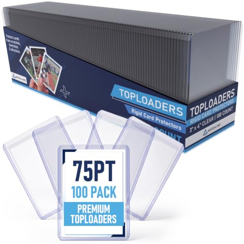 Premium Seamless 20PT - 360PT Thick Top Loaders for Cards | Top Loader Card Holder Baseball Card Sleeves Hard Plastic Hard Trading Cards Sleeves TCG Sports Sleeve Hards Toploader Clear Plastic.
