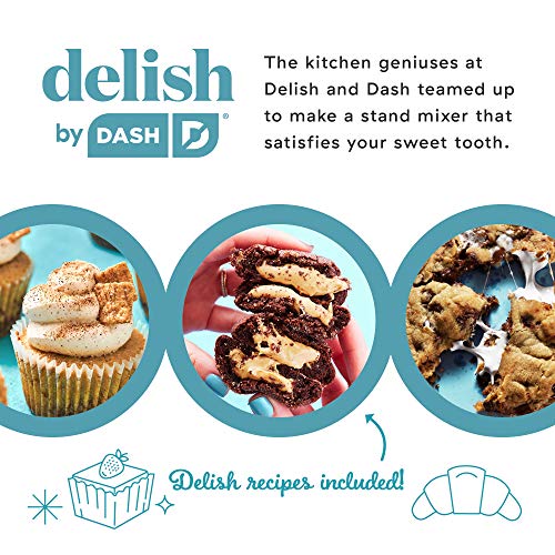 DASH Delish by DASH Compact Stand Mixer, 3.5 Quart with Beaters & Dough Hooks Included - Orange by DASH - Image 4