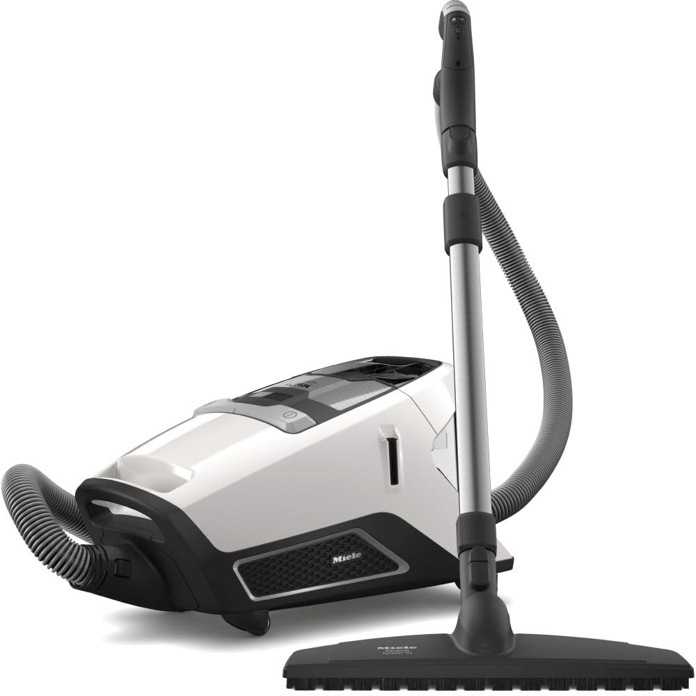 Miele 12034140 Blizzard CX1 Comfort XL Bagless Cylinder Vacuum Cleaner with HEPA Lifetime Filter, 890W PowerLine Motor and Parquet Twister XL Floorbrush for Comprehensive Cleaning, Lotus White Blizzard CX1 Comfort XL Lotus White
