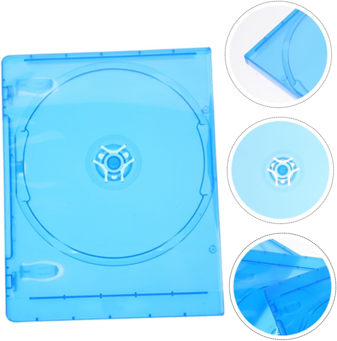 10-Pack Translucent CD/DVD Packing Box Rectangular Disc Storage Case Replaceable Covers for Home Organization and Media Storage