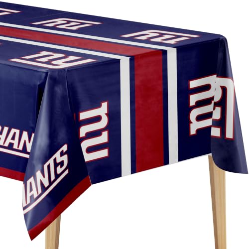 Trendware NFL Plastic Tablecloths, New York Giants, 54 x 102 in, 3 ct