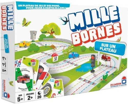 Dujardin – Mille Bornes sur un Plateau – Classic – Board Game – Board Game – to be Played with Family or Friends – Family Game – 2 Players and More – from 5 Years Old