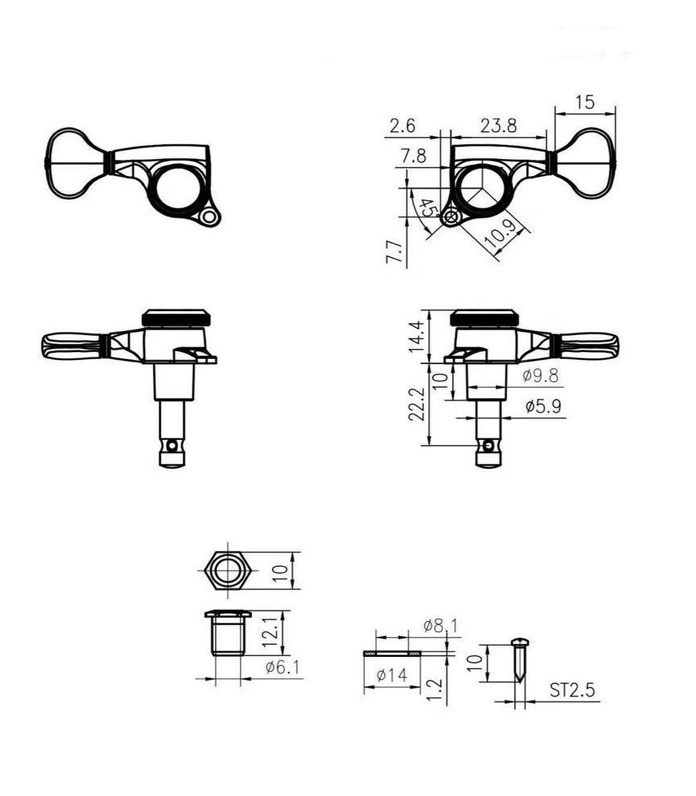 chitarra piroli Le Migliori Offerte Per Guitar Machine Heads Locking String Tuning Key Pegs Accordatori Per Chitarre Elettriche LP Sono Su ✓ Confronta Prezzi E Caratteristiche Di Prodotti Nuovi E Usat