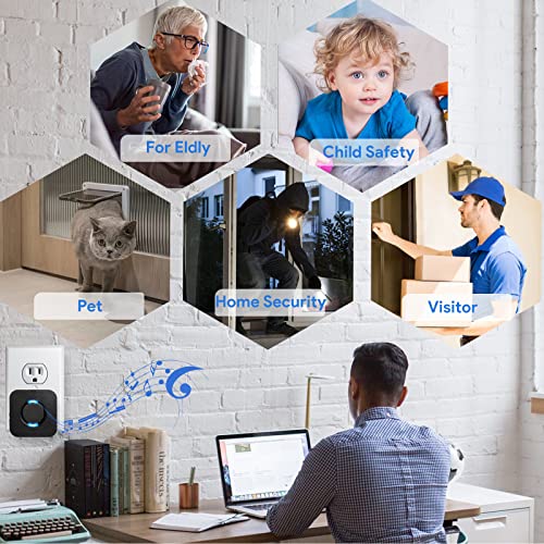 image for COTINSE Wireless Motion Sensor LED Light - Motion Detector Alarm with 