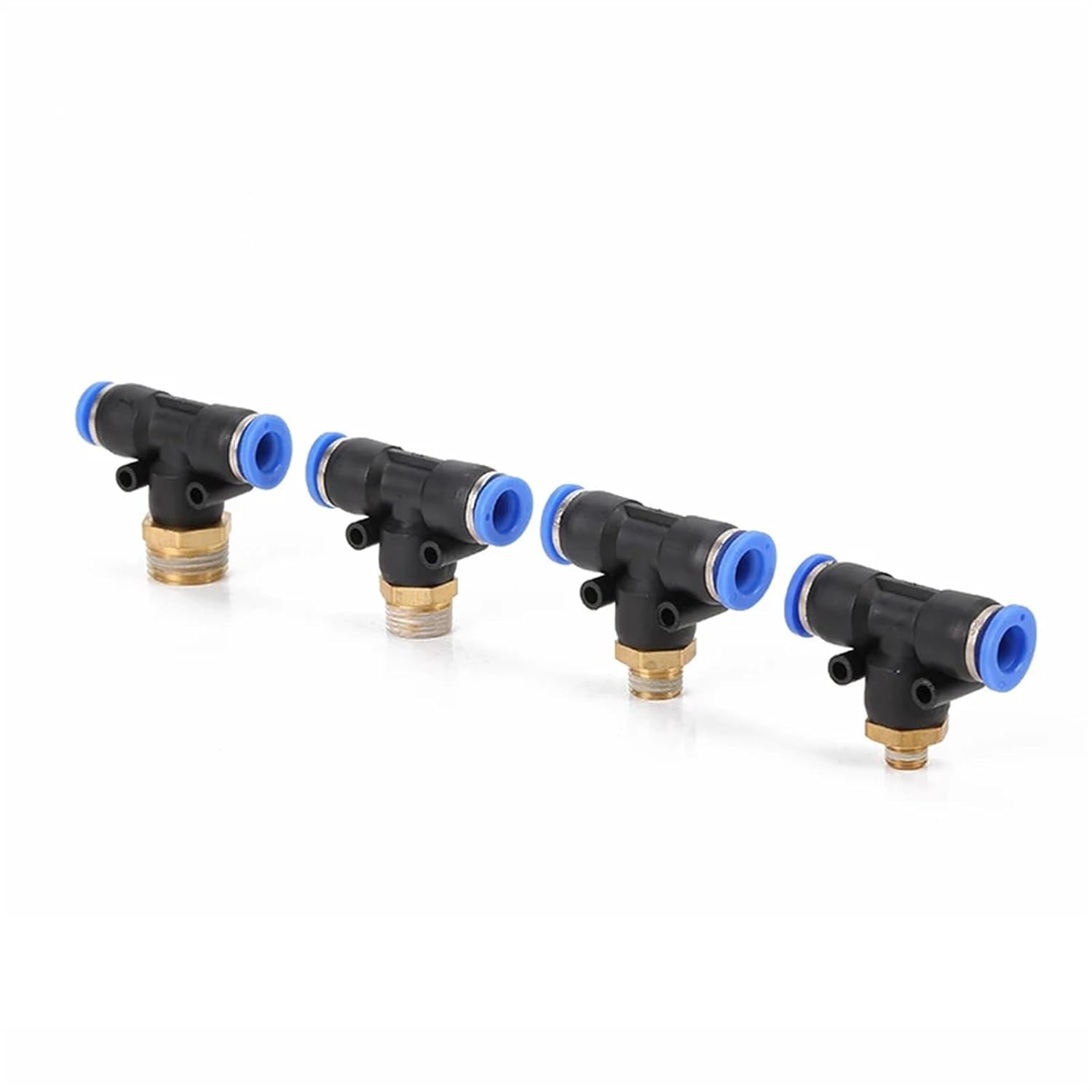 Pneumatic Fittings Threaded Connector PB Air Tube 4/6/8/10/12mm Male Thread 1/8 3/8 1/2 1/4 Quick Coupling Hose Fitting (Color : 8-02)