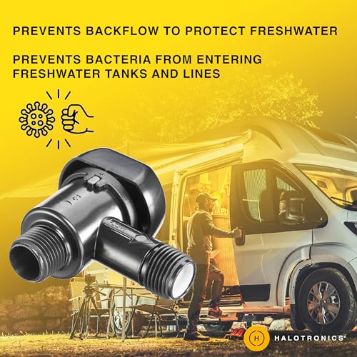 Image of Halotronics RV Vacuum Breaker Check Valve - Backflow Preventer for RV and Marine Freshwater Systems - Anti-Leak, Corrosion-Resistant, Easy Installation - Replacement for 571-VAC-CHK-A (Pack of 2)