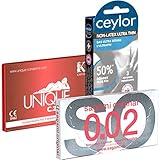 Embalaje exclusivo. kondomotheke® Latex Free Selection 3E - 3x condones sin latex (Ceylor, Kamyra, Sagami)