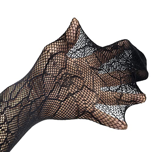 Littleforbig High Waist Fishnet Mesh Net Stockings Jacquard Pantyhose4