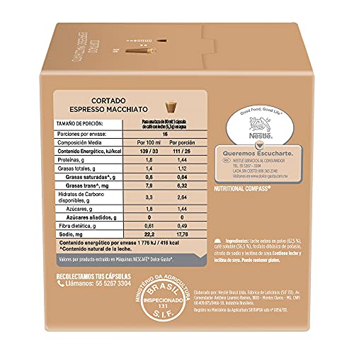 Nescafé Dolce Gusto Café Cortado Espresso Macchiato - 16 Cápsulas de Café - Imagen 3