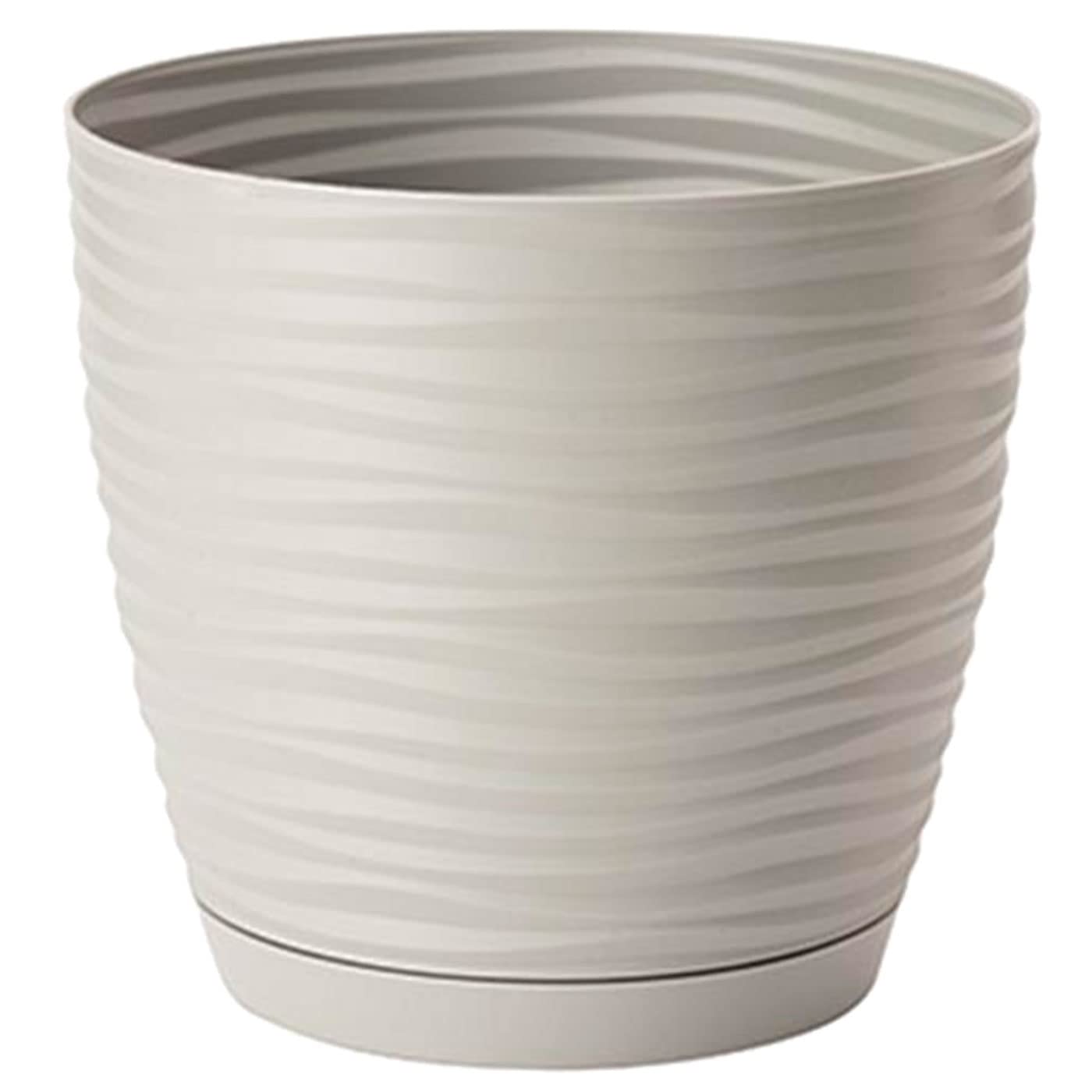Confezione Da 4 Vasi Rotondi In Plastica Per Piante E Fiori