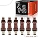 A-Premium Set of 6 Fuel Injectors Compatible with Toyota Tacoma, Tundra, 4Runner 1999 2000 2001 2002 2003 2004, V6 3.4L, Naturally Aspirated, Replace# 2320962040