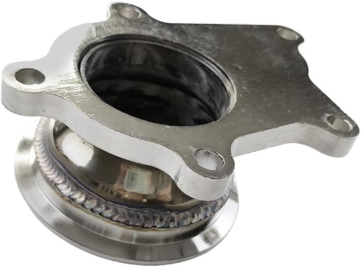 Turbo Flange Adapter for T3/T4 Turbo | 5-Bolt to 3" V-Band Flange | Stainless Steel, High-Performance Turbocharger Exhaust Adapter