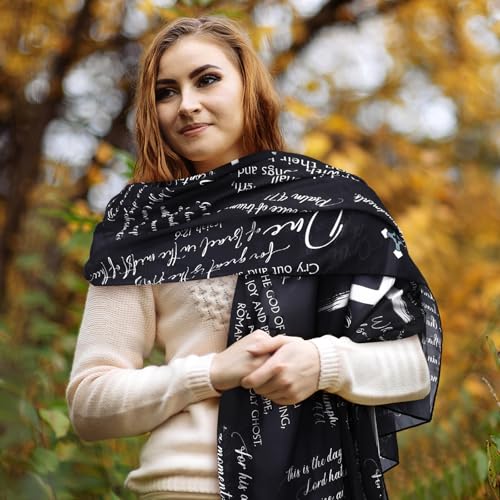 Prayer Shawl for Women with Gift Box Christian Prayer Scarf Healing Inspirational Scripture Bible Verse Religious Wrap Blanket Wrap Scarf with Bible Verses Church Christian Gift for Her4