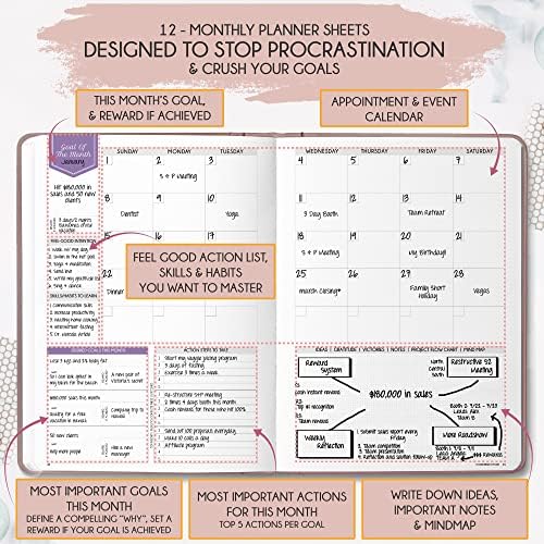 Law of Attraction Planner 2023 - Weekly, Monthly Planner, a 12 Month Journey to Increase Productivity & Happiness