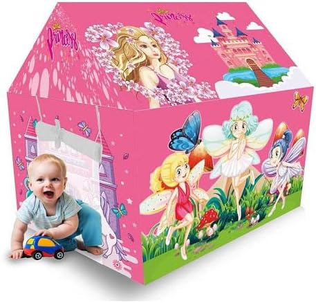 Kids Play Tent for Boys Indoor and Outdoor Playhouse Toddler Tent Large Play Castle Fairy Tent House (Pari House Theme)