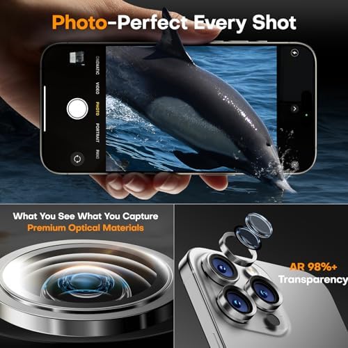 Wumigoo Camera Lens Protector for iPhone 17 Pro Max/17 Pro- Silver - 3
