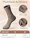YSense Wool Socks for Women, Winter Boot Socks Stocking Stuffers Gifts for Women Warm Crew Hiking