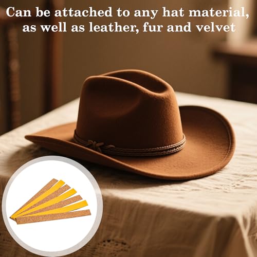 Giantree Hut Verkleinerung, 10 Stück Korkenstreifen Selbstklebend Zum Anpassen Der Hutgröße Hutband Innen Selbstklebend Einfach Anwendbare Korkeinlagen für Alle Hutarten