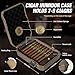 AWOTE Travel Cigar Humidor Case - Cedar Lined, V Cut Cutter, Portable Humidor with Humidifier & Hygrometer, Holds 7-9 Cigars, Includes Lighter - Gift Set