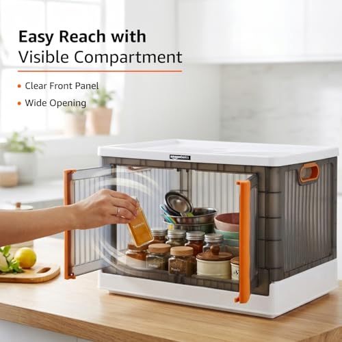 Image of Amazon Basics 3 Units Portable Multipurpose Large Cupboard for Home | Kids Organizer Box for Toys, Almirah for Books & Crockery Unit