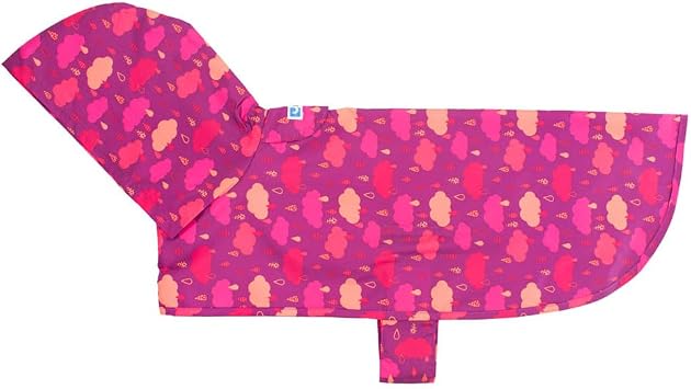 RC Pets Packable Rain Poncho, Dog Coat, X-Small, Raindrops