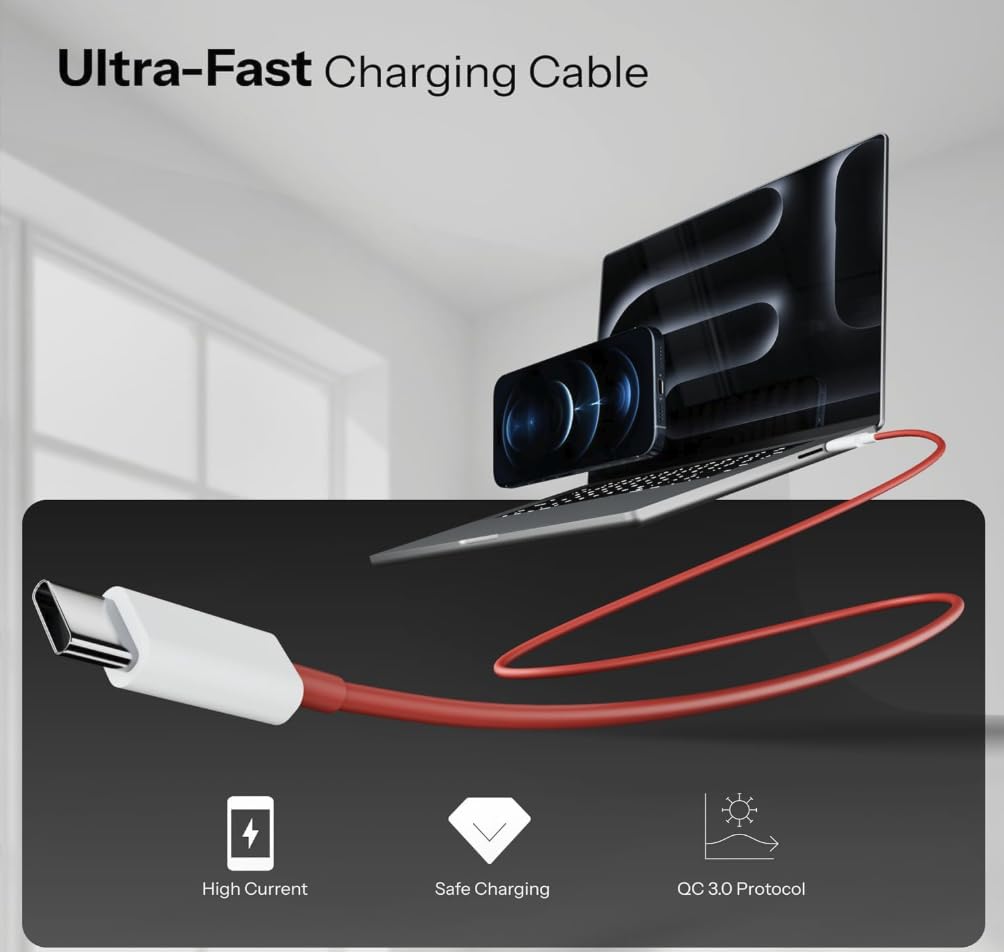 80W Fast Charging cable Type C to Type C Compatible for OnePlus by HOMEMO — Amazon image 4