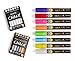 Chalk Markers by Chalk Stix - 8 Neon Liquid Pens and 24 pcs of FREE BONUS Chalk - Reversible Tip, Wet Erase, Washable - Best for Chalkboard Labels, Bistro Glass Window, Non-Porous Surfaces