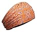 That's A Wrap Women's Knotty Band, All-Over Paisley Foil Bandana, Orange KB1637