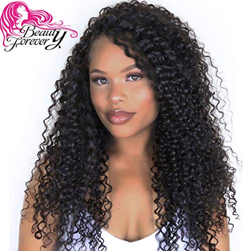 Beauty Forever Curly Hair Brazilian Virgin Remy Curly Hair Weave 4 Bundles 100% Unprocessed Human Virgin Remy Hair Extensions Natural Color (100+/-5G)/ Pc (18 20 22 24) #TOP1