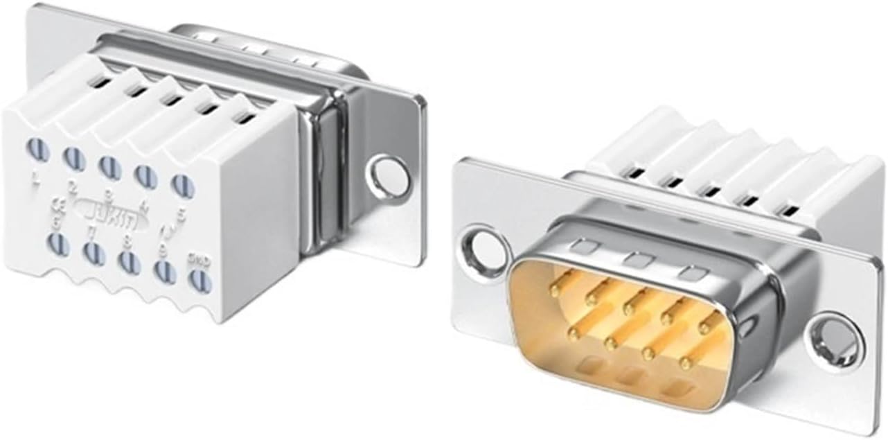 9Pin RS232 Connector Mini DB9 Male Female Solderless Joint Plug Industrial Grade Upgraded Universal 485/422 Serial Port Adapter(MHP)