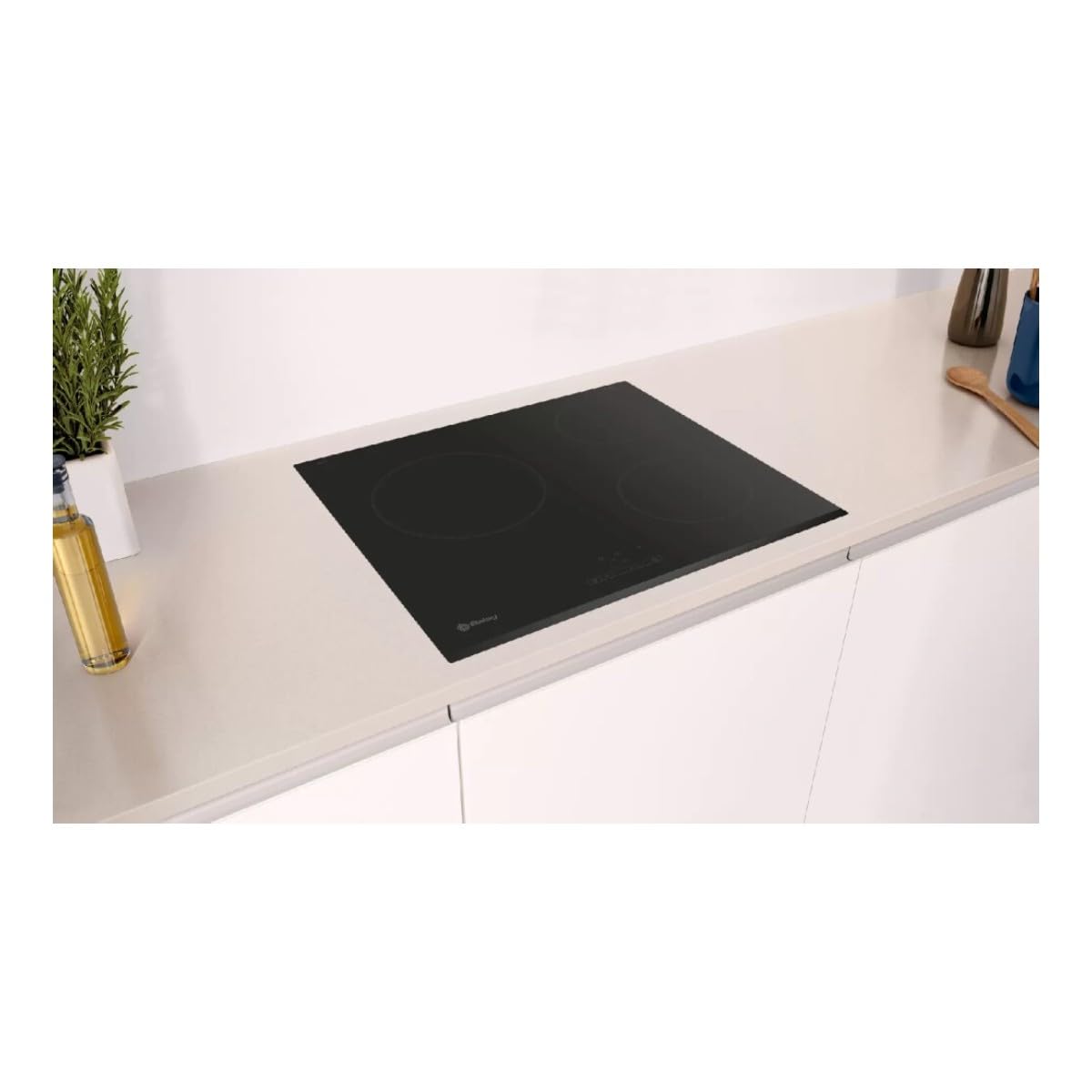 Balay 3EB714LR - Płyta Kuchenka ceramiczna, 60 cm, 2 Strefy gotowania, Duża strefa 23 cm, Przedni bezel, Sterowanie Dotykowe