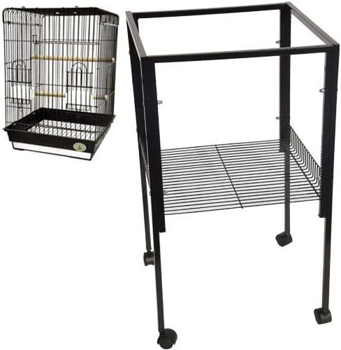 ES5 Metal Stand for All ES1818 Cages 18" W x 18" D x 32 3/8" H Bird Cages Toy Toys Parakeet Parrot Parakeet Budgie (White)