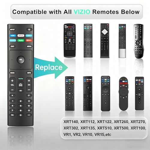 Image of Luyeper Replacement for Vizio Smart TV Remote Control | XRT136 Remote for Vizio D, V, M, P, PX, E Series TV. No Setup Required