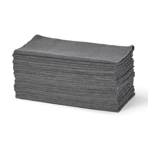 Amazon Basics Mikrofaser-Reinigungstücher, 30.5cm x 30.5cm, Grau, 24er-Pack, für Autos, Lastwagen, Boote… – Ansicht 1