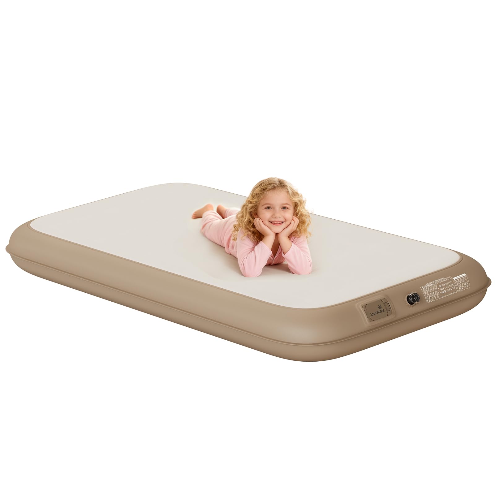 Luxchoice Luftmatratze Selbstaufblasend 1 Person mit Tragbar Pumpe Luftbett nur 2 Minuten und weich gebürstetes Oberteil Aufblasbare Matratzein für Camping und Gästebett 500kg Max