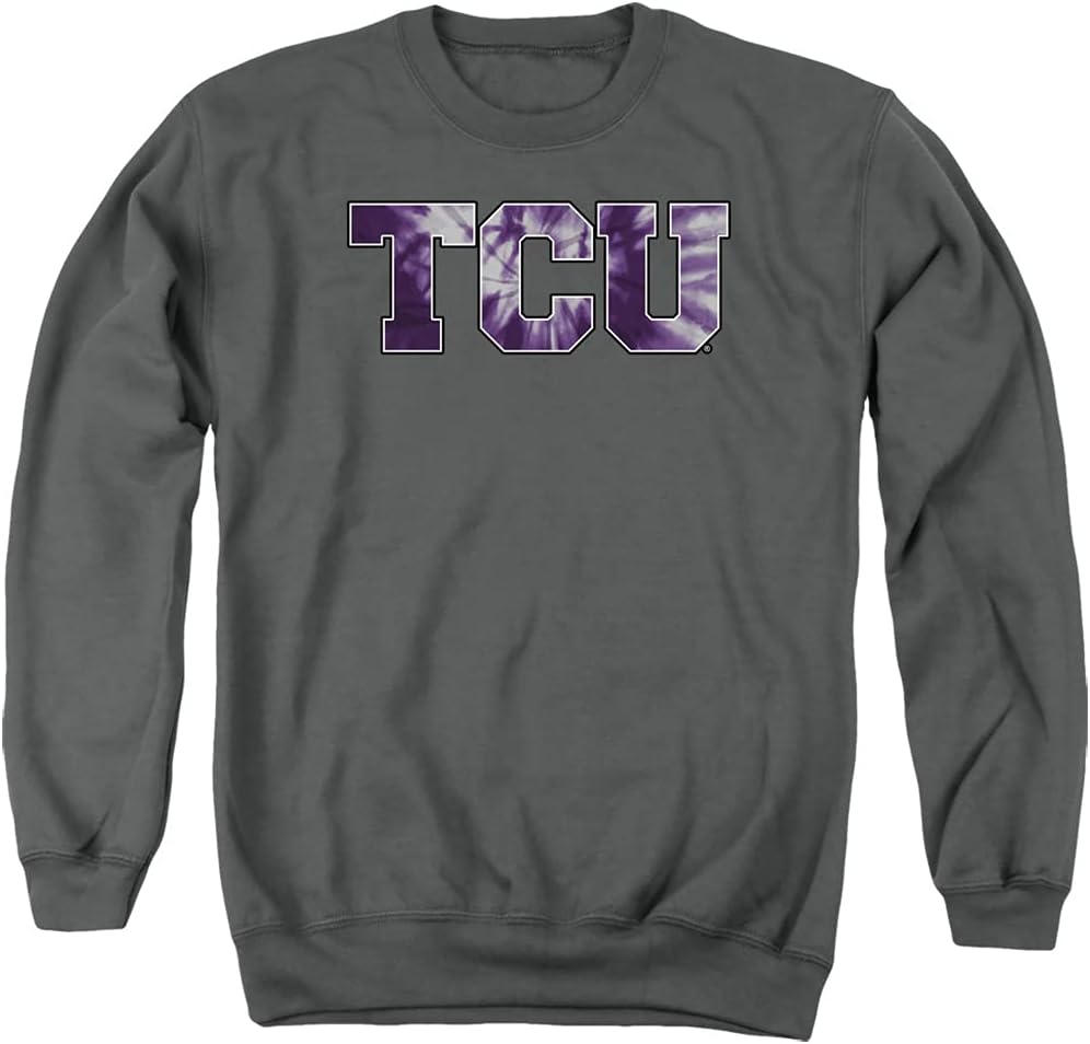 Texas Christian University Official Tie-Dye Unisex Adult Crewneck Sweatshirt