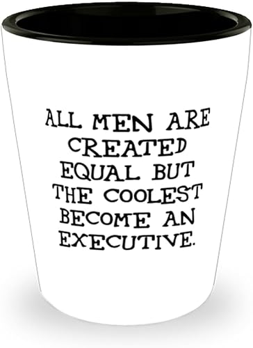 New Executive Gifts, All Men Are Created, Sarcastic Birthday Shot Glass Gifts Idea For Friends, Executive Gifts From Team Leader, Unique shot glass,