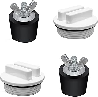 berjalan 2 Pcs 1.5Inch Pool Winterizing Plugs Rubber Expansion Plugs with 2 Pcs 1.5Inch Threaded Pool Return Winterizing Plug