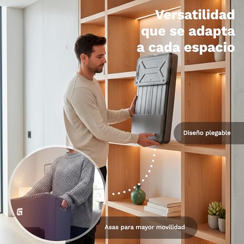 Miniatura 6 de Estufa De Gas Butano Plegable Y Portátil, Catalítica Cerámica, 4200w, Sistema Ignición Piezoeléctrico, 3 Niveles Calor, Cobertura 20-80m - Apto Bombonas 15kg No Regulador No Tubo