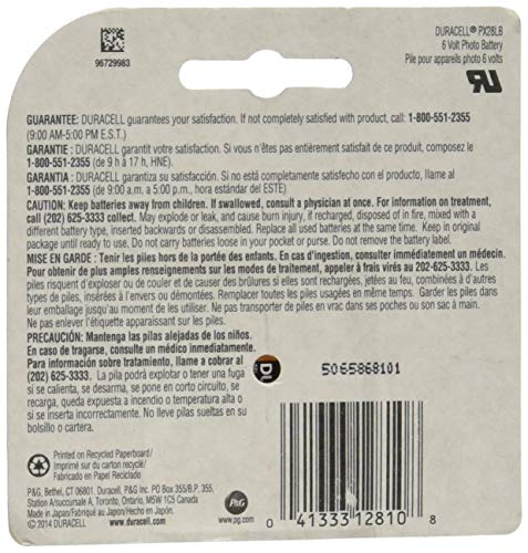 Duracell Px28Lbpk Photo Batteries, Size 6.0 Volt Lithium #TOP1