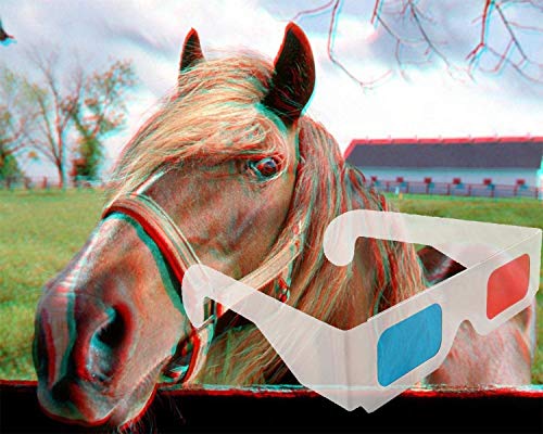 Nctptech 3D Glasses For Movies 10 Pairs Red/Cyan Cardboard 3D Glasses - White Frame #TOP7